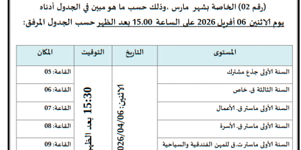 قسم الخاص-اجتماع اللجنة البيداغوجية-مارس 2026
