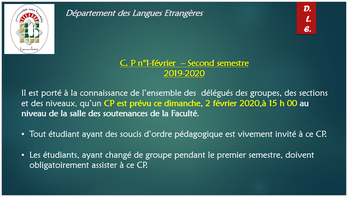 CP février etudiants