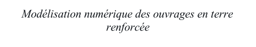 Modlisation numrique des ouvrages en terre  renforce